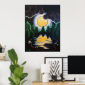 poster "Moonlight through the Pines" (Thuiskantoor)