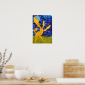 Poster-Moonlit Giraffe - Kunstwerk door Carter - L Poster (Keuken)
