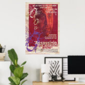 Poster - Moord verliest de moordenaars te Italiaan (Thuiskantoor)