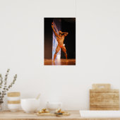 Poster, Morris Mendez, Bodybuilder met een roos Poster (Keuken)