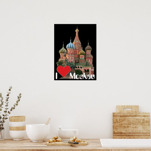 Poster Moskau Russland Russia (Keuken)