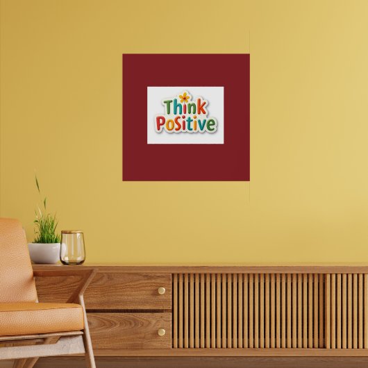 poster motivacional Think Positive (Woonkamer 2)