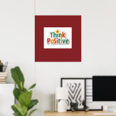 poster motivacional Think Positive (Thuiskantoor)