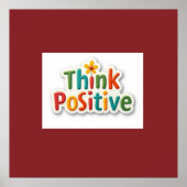 poster motivacional Think Positive (Voorkant)