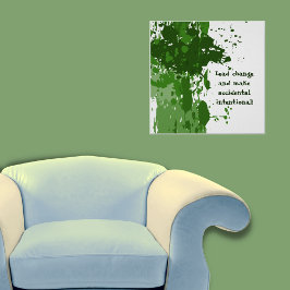 Poster motivatie groene verf