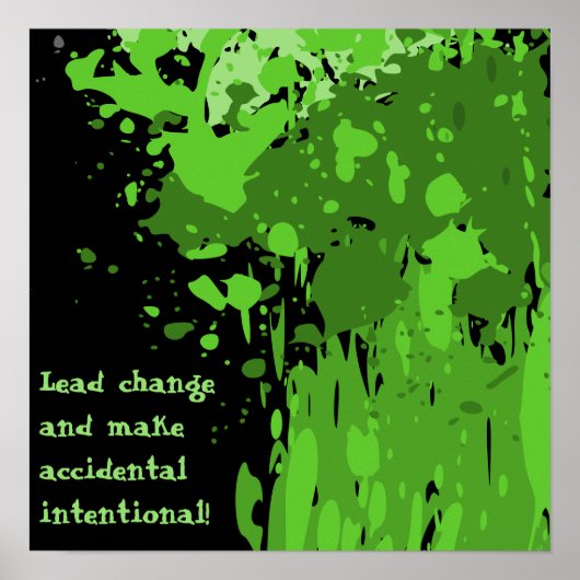 Poster motivatie groene verf (Voorkant)