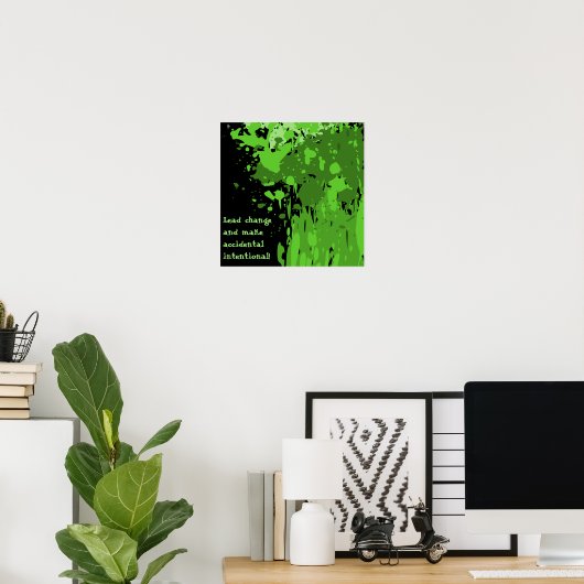 Poster motivatie groene verf (Thuiskantoor)