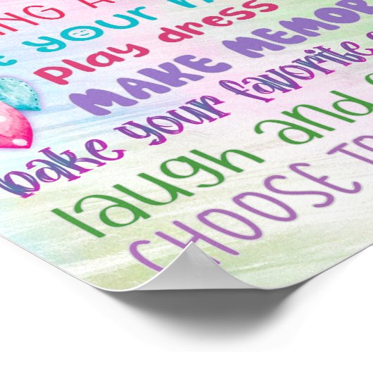 Poster Motivatie offertes voor Fun Girl - 8x10 (Hoek)