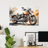 Poster motorfiets (Thuiskantoor)