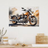 Poster motorfiets (Keuken)