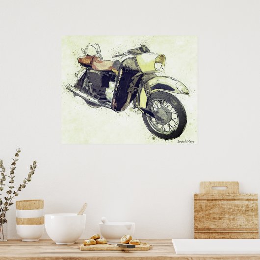 Poster motorfiets (Keuken)