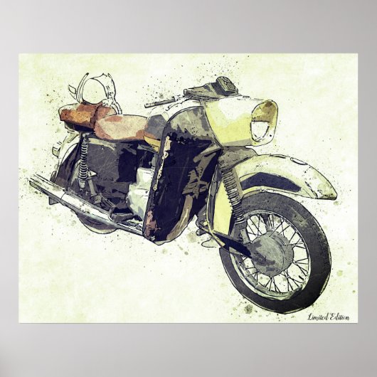  Poster motorfiets (Voorkant)