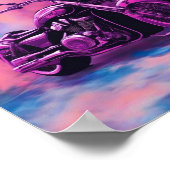 Poster Motorfiets, Abstracte Kleuren (Hoek)