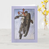  Poster motorfiets Kaart (Gele Bloem)