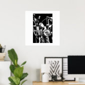 Poster motorfiets met motorfiets Biker Ride Rider (Thuiskantoor)