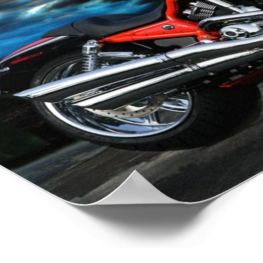 Poster: motorfiets poster (Hoek)