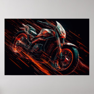 Poster Motorfiets Print