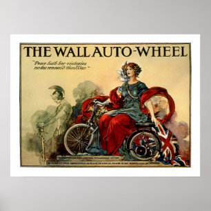 Poster motorrijwiel: de wand van het automatische