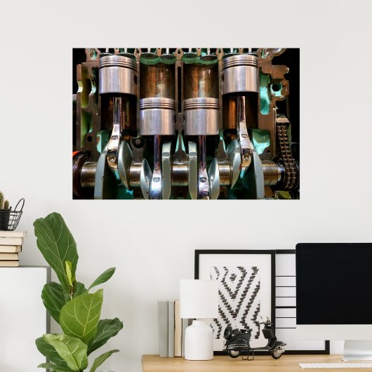 poster motorzuigers (Thuiskantoor)