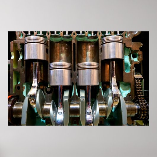 poster motorzuigers (Voorkant)