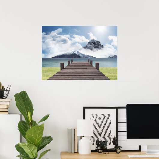 Poster Mountain Scene (Thuiskantoor)