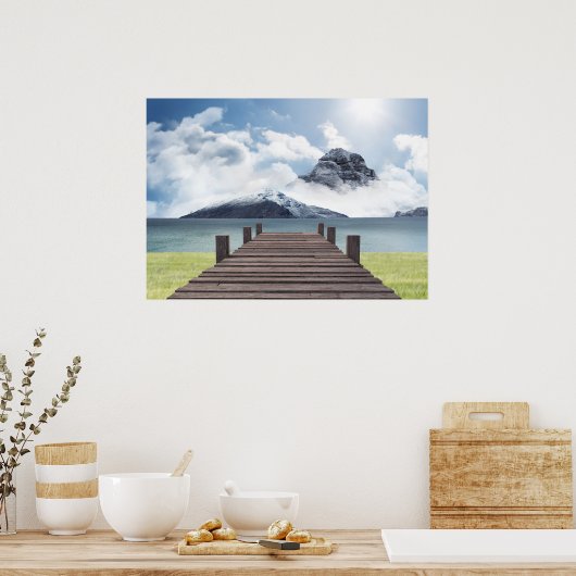 Poster Mountain Scene (Keuken)