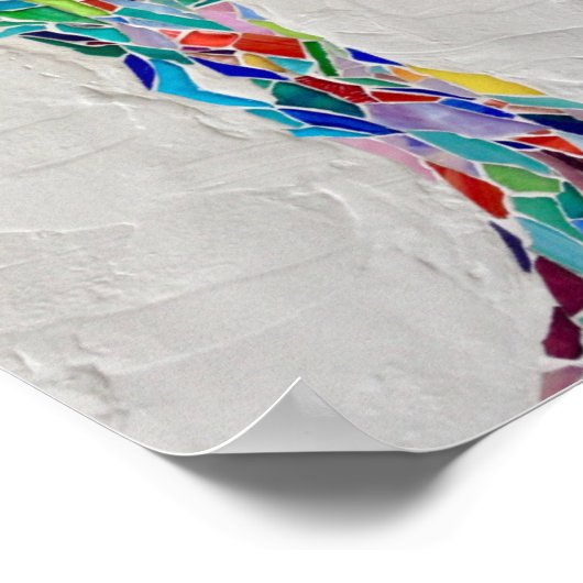 Poster mozaïekregenboogbomen (Hoek)