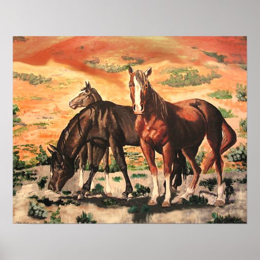 Poster - Mustang Familie (Voorkant)