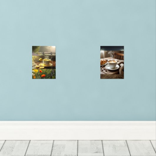 Poster Muurkunst Sets (Houten vloer)