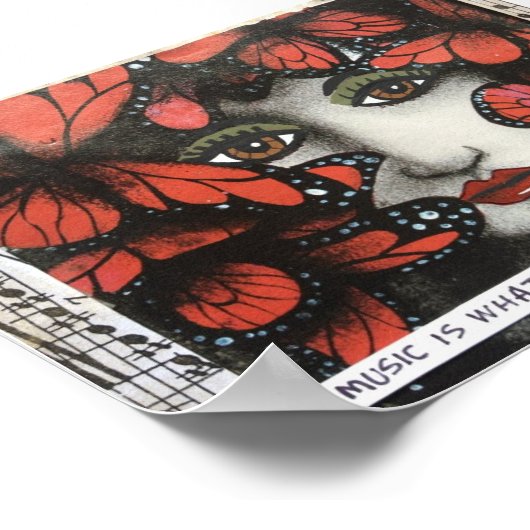 POSTER-MUZIEK IS WAT GEVOELT ZOALS. POSTER (Hoek)