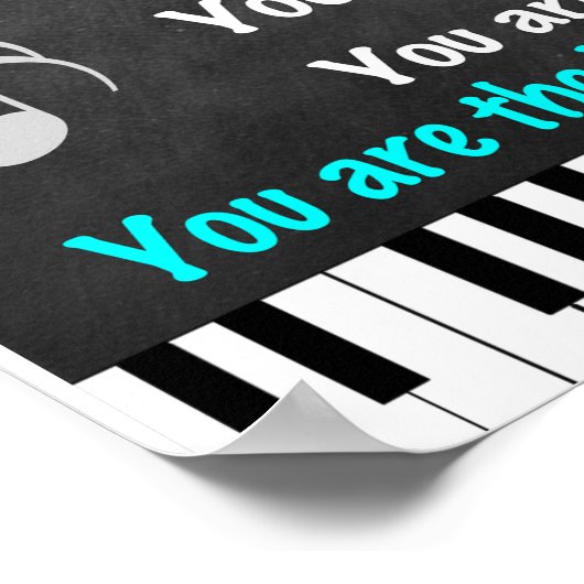 Poster muziekdocent klaslokaal (Hoek)