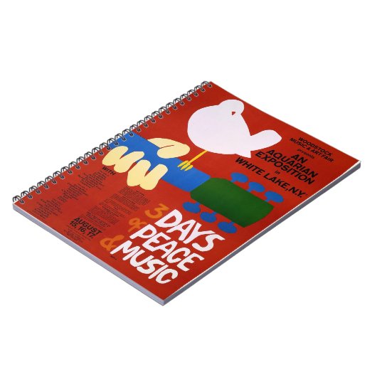 Poster  muziekfestival notitieboek (Linkerzijde)