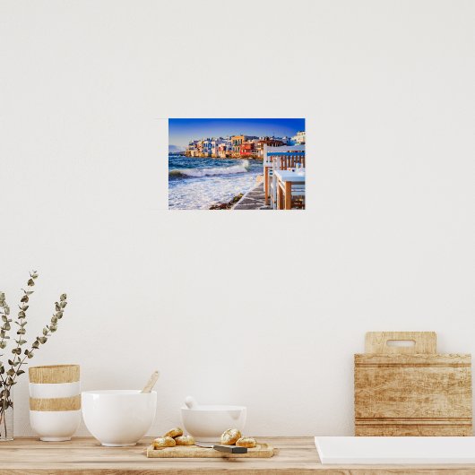 Poster Mykonos, Griekse eilanden (Keuken)