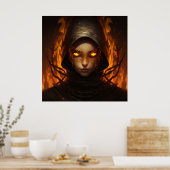 Poster Mysterious woman (Keuken)