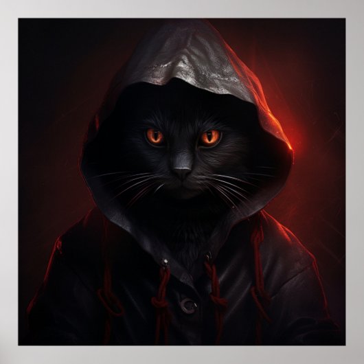 Poster Nachtste angsten van de kat (Voorkant)