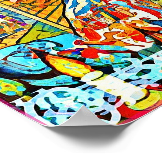 Poster naive Folk Art Winter Celebration (Hoek)