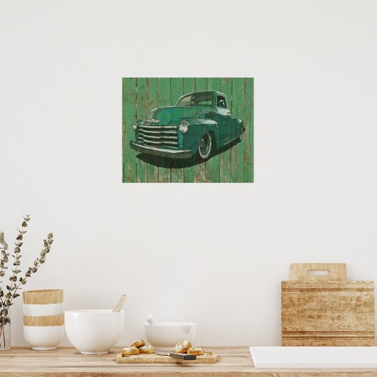 Poster naoorlogse Chevy pickup (Keuken)