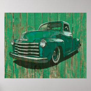 Poster naoorlogse Chevy pickup