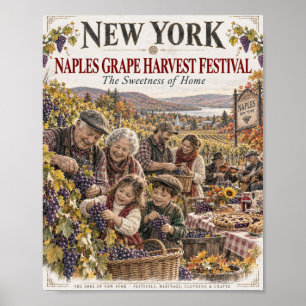 Poster Napolitaans Druivenoogstfeest