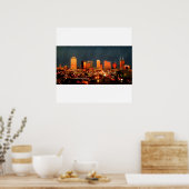 Poster - Nashville Skyline op Sunset (Keuken)