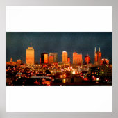 Poster - Nashville Skyline op Sunset (Voorkant)