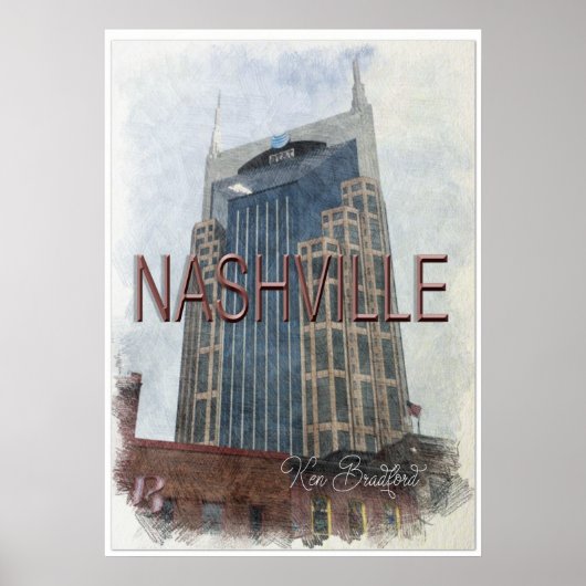 Poster Nashville Vintage (Voorkant)