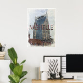 Poster Nashville Vintage (Thuiskantoor)