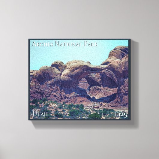 Poster nationaal park Arches Canvas Afdruk (Voorkant)