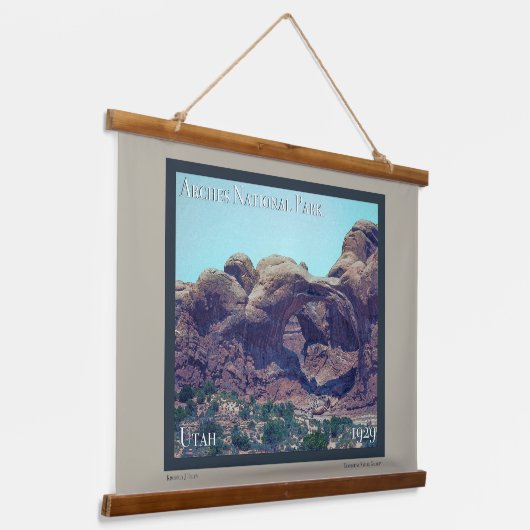 Poster nationaal park Arches Hangend Wandkleed (Gebogen)