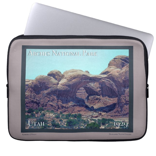 Poster nationaal park Arches Laptop Sleeve (Voorkant)