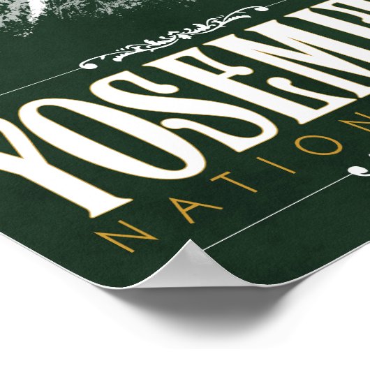 Poster Nationaal Park Yosemite (Hoek)