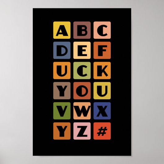 Poster Naughty Alphabets (Voorkant)