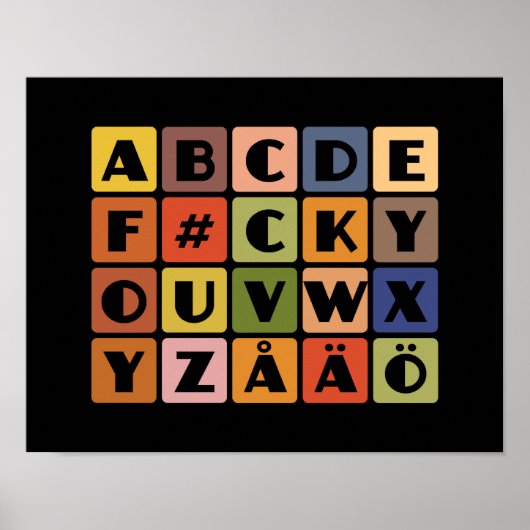 Poster Naughty Alphabets (Voorkant)
