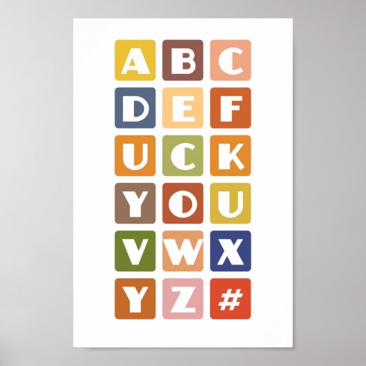 Poster Naughty Alphabets (Voorkant)